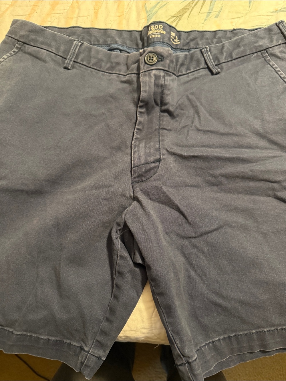 Izod Men’s Slate Blue Cotton Chino Shorts